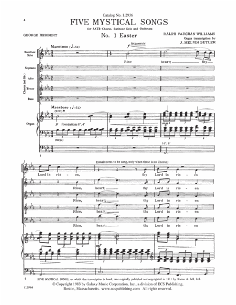 Five Mystical Songs Choir scores gallery preview page 2