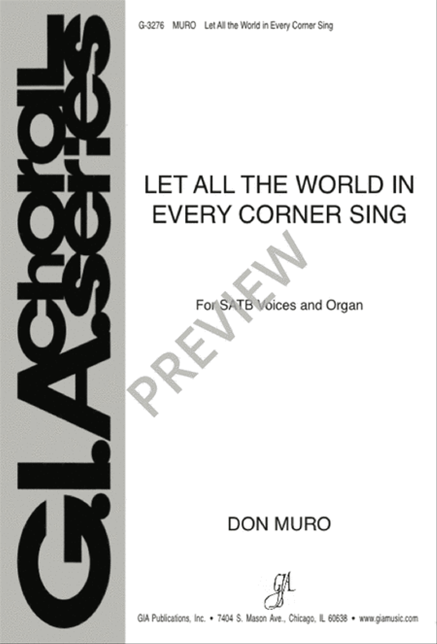 Let All the World in Every Corner Sing 4-Part scores gallery preview page 2