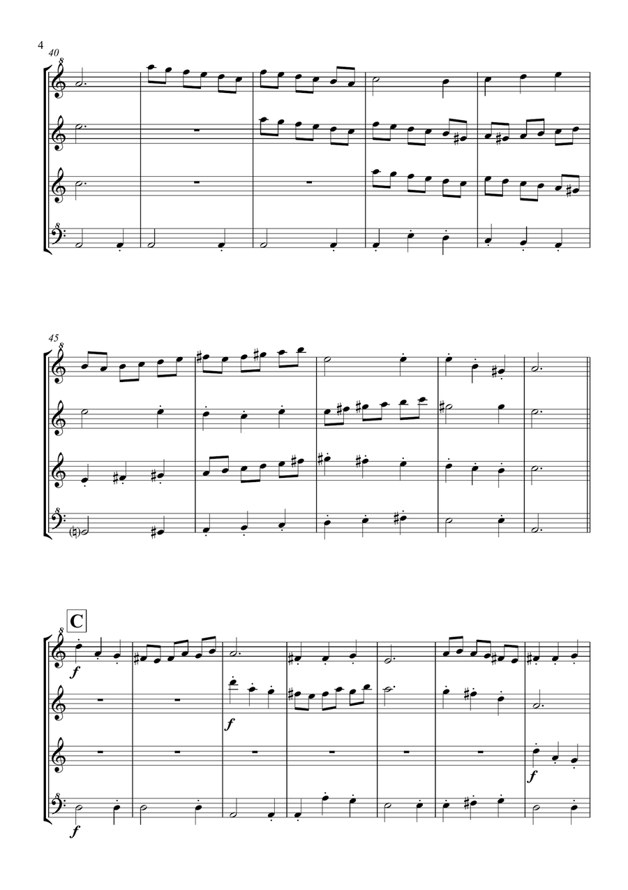 Recorder Quartet - The Dances of the Year Small Ensemble scores gallery preview page 4