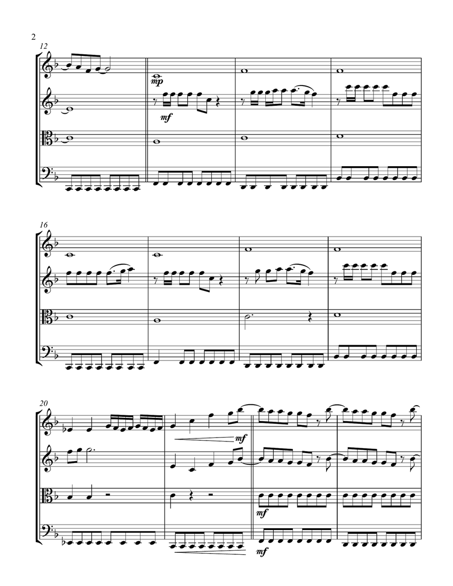 Nothing's Gonna Stop Us Now String Quartet scores gallery preview page 2