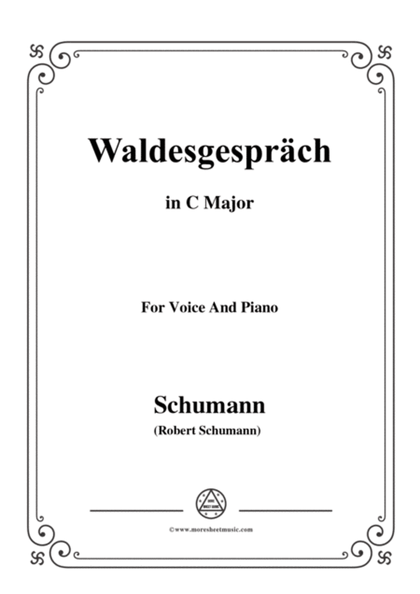Schumann-Waldcsgespräch,in C Major,for Voice and Piano image number null