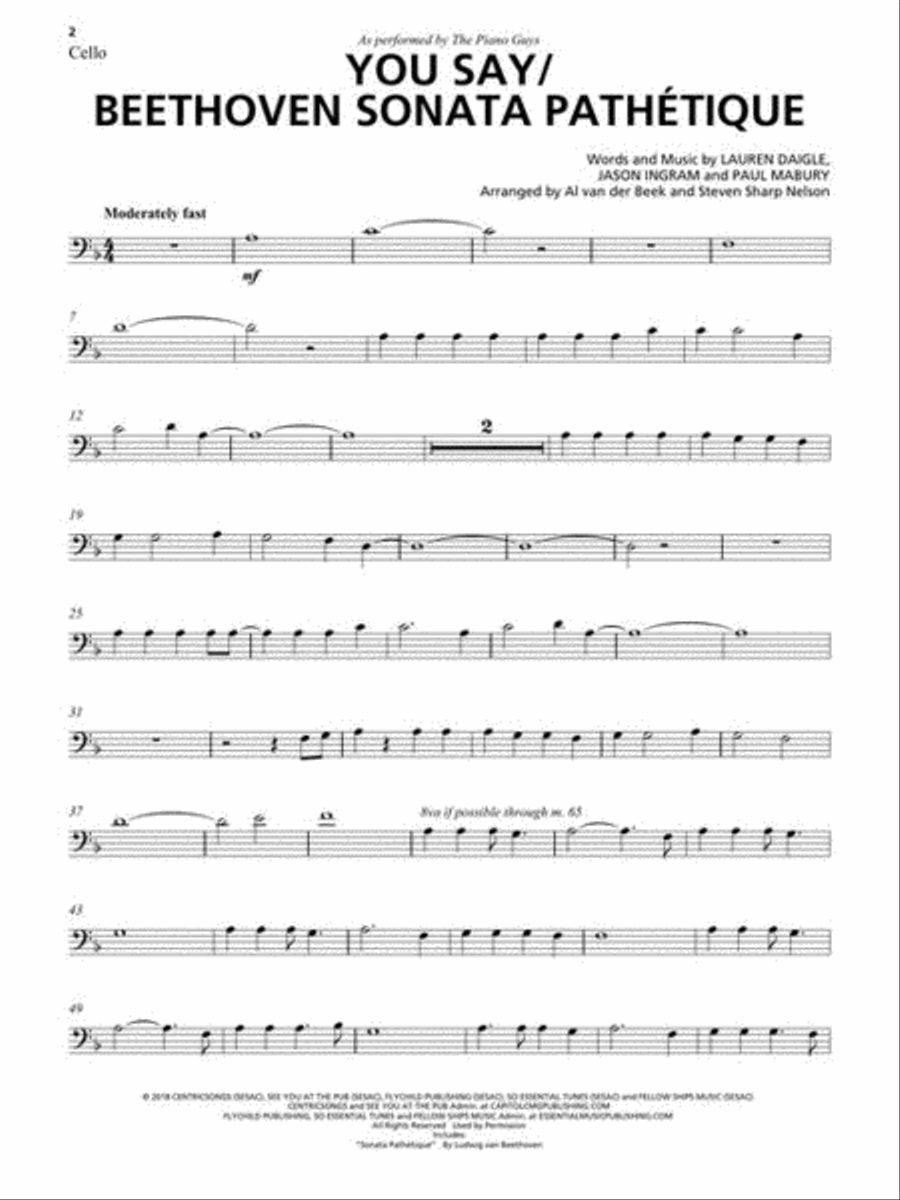 The Piano Guys – 10 The Piano Guys – 10 Cello scores gallery preview page 8