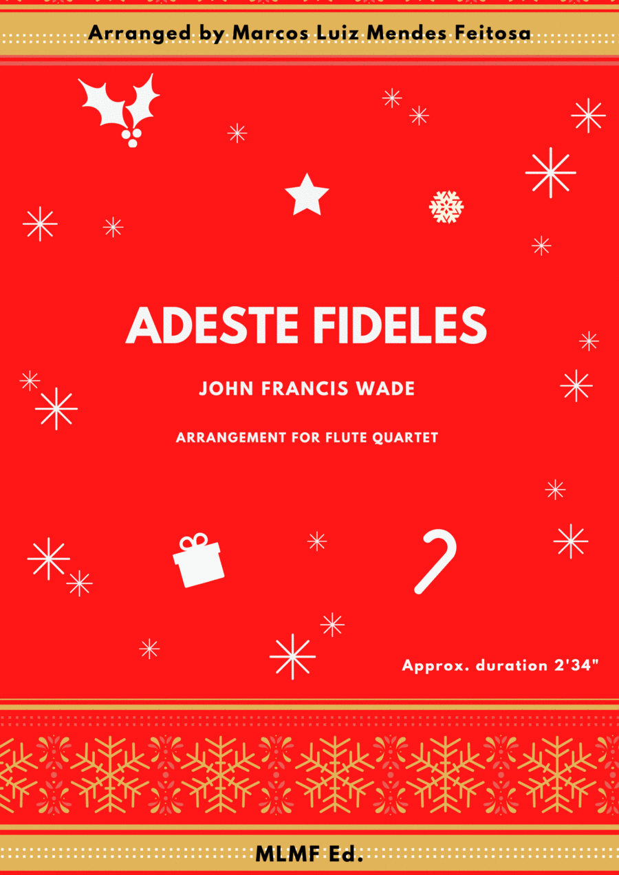 Adeste Fideles - Flute Quartet Flute Quartet scores gallery preview page 1