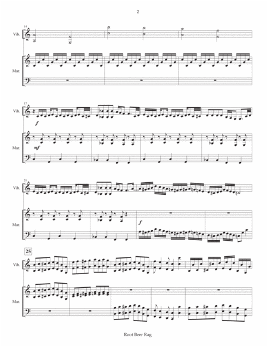 Root Beer Rag Marimba scores gallery preview page 3
