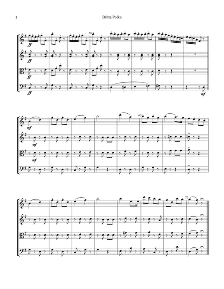 Britta Polka (D Major) for string quartet image number null