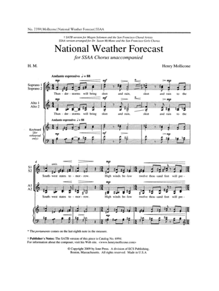 Book cover for National Weather Forecast