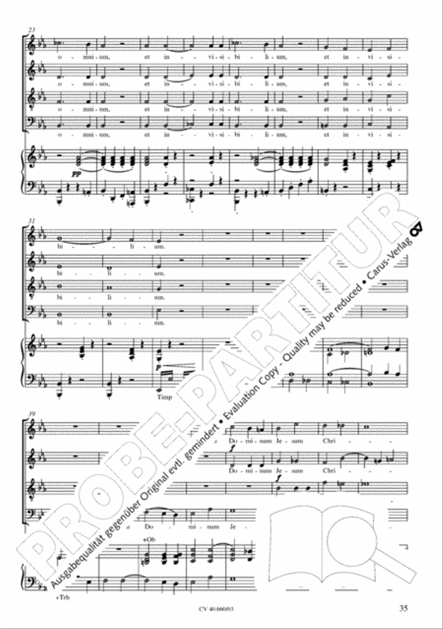 Mass in E flat major (Messe in Es) SATTB scores gallery preview page 36