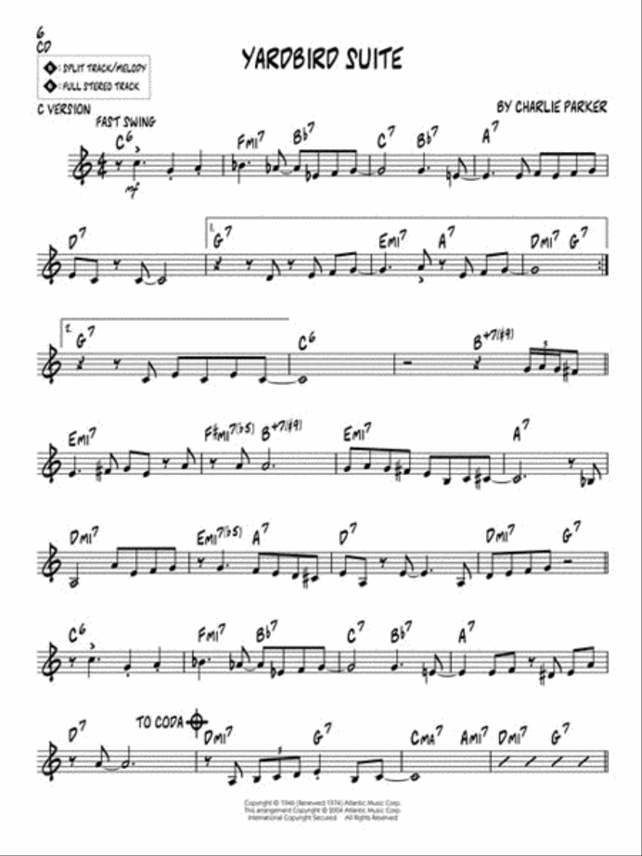 Charlie Parker C Instrument scores gallery preview page 5