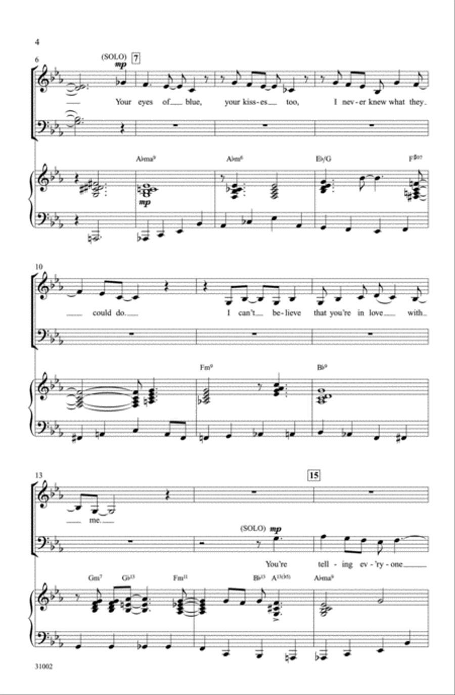 I Can't Believe That You're in Love with Me 4-Part scores gallery preview page 3