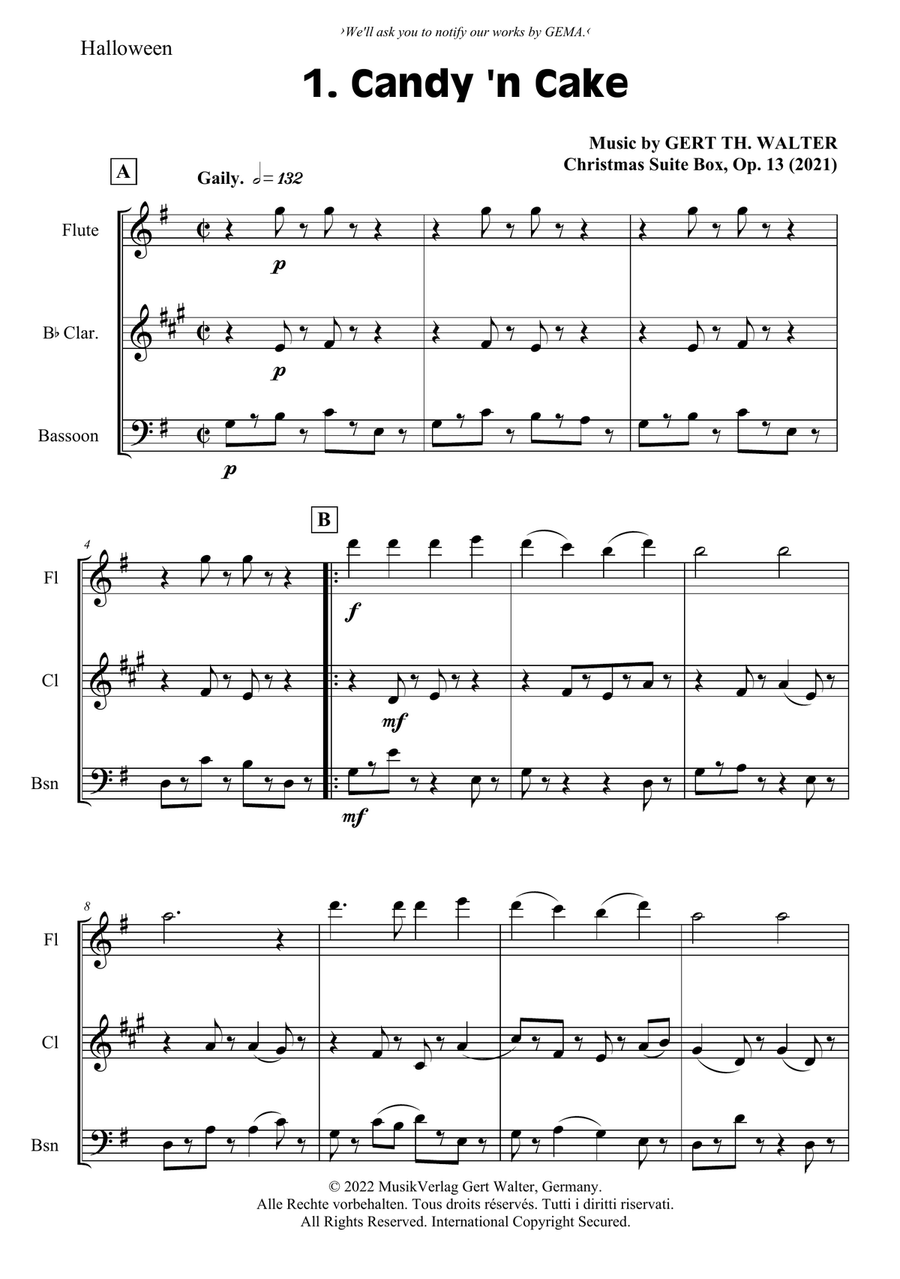 Candy 'n Cake Candy 'n Cake Woodwind Trio scores gallery preview page 1