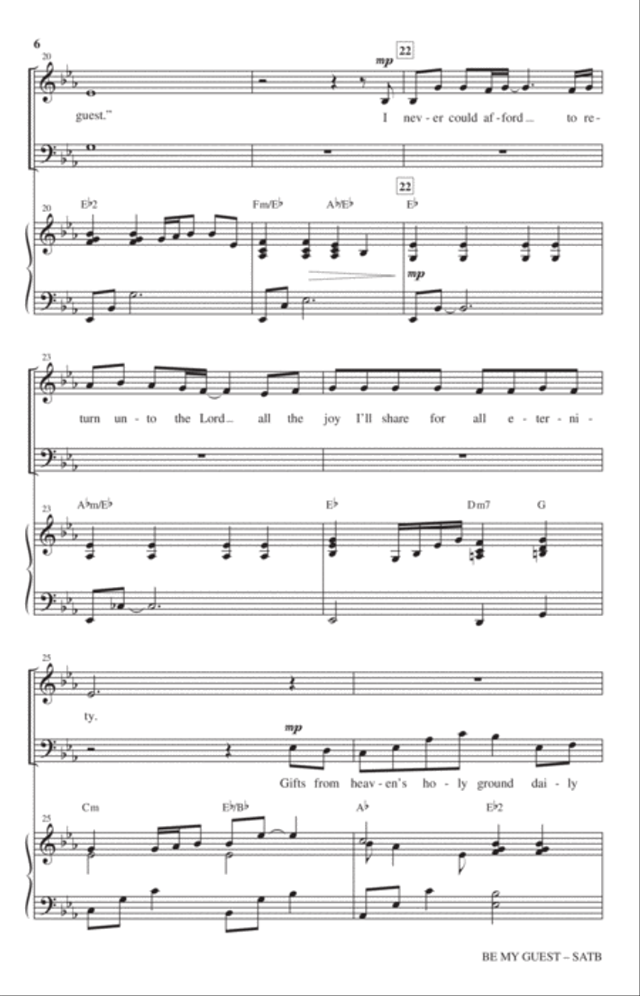 Be My Guest 4-Part scores gallery preview page 4