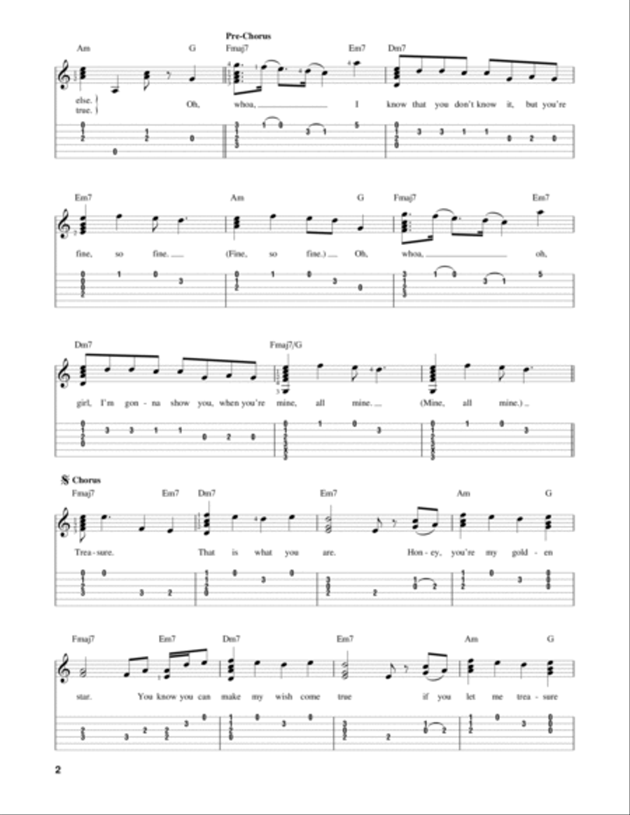 Treasure Acoustic Guitar scores gallery preview page 2