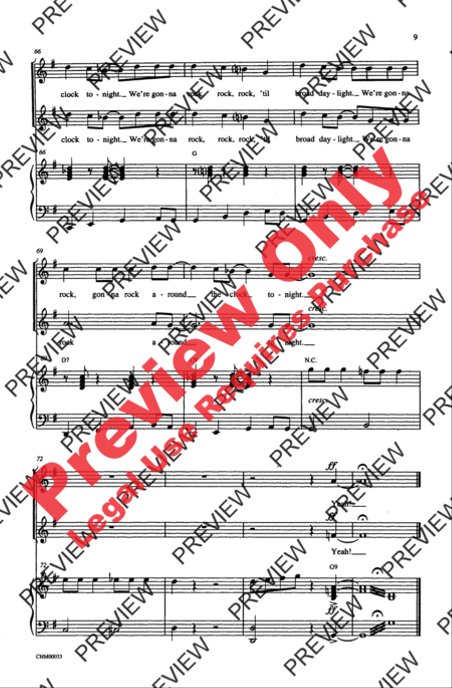 Rock Around the Clock 2-Part scores gallery preview page 9