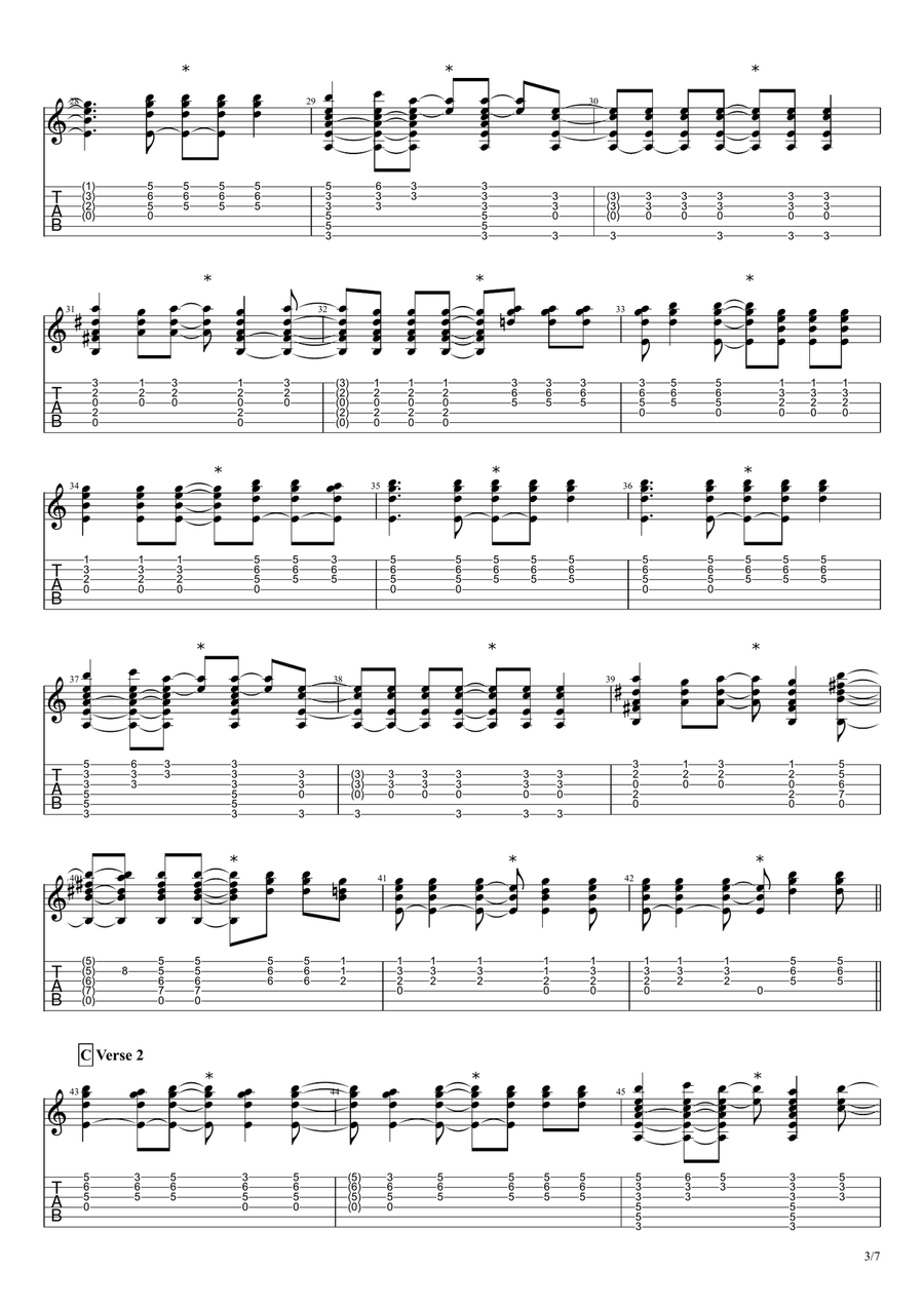 Fragile Acoustic Guitar scores gallery preview page 3