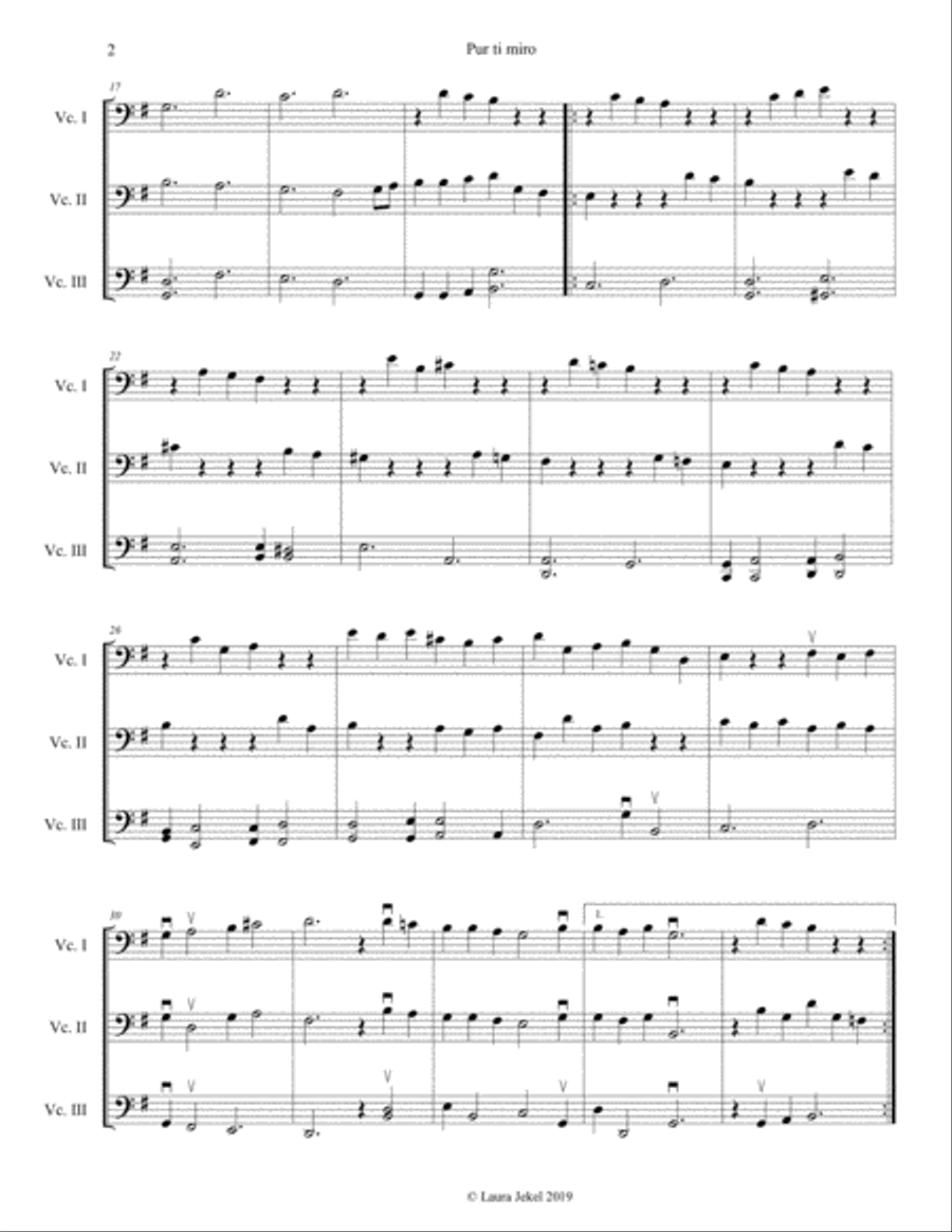 Four Baroque Cello Trios String Trio scores gallery preview page 3