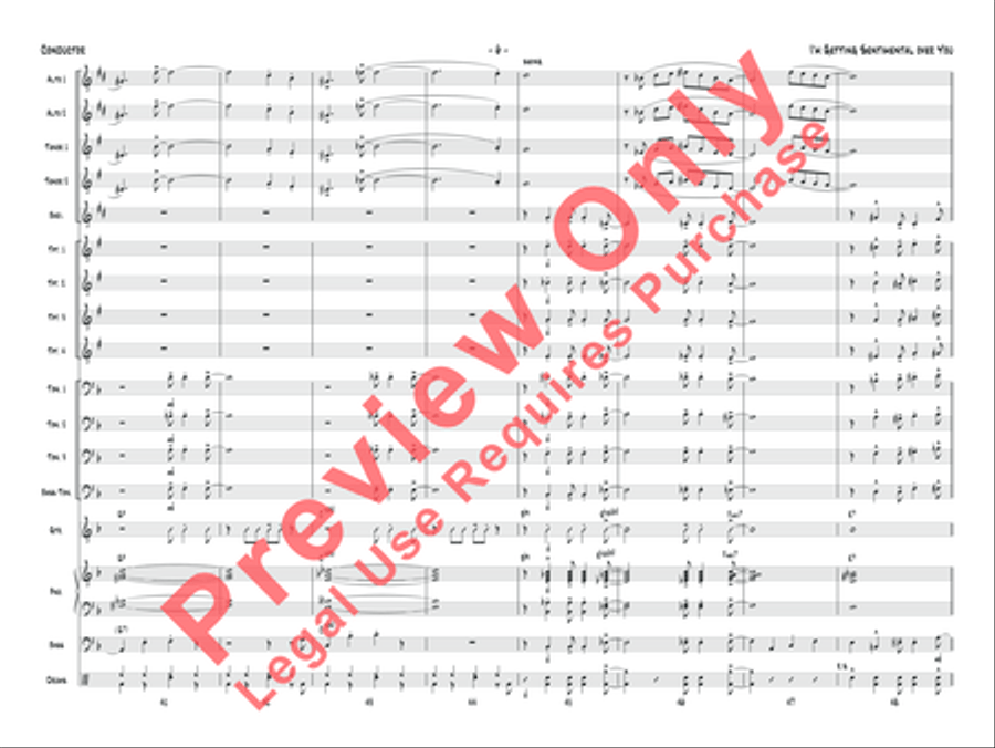 I'm Getting Sentimental Over You Jazz Ensemble scores gallery preview page 9