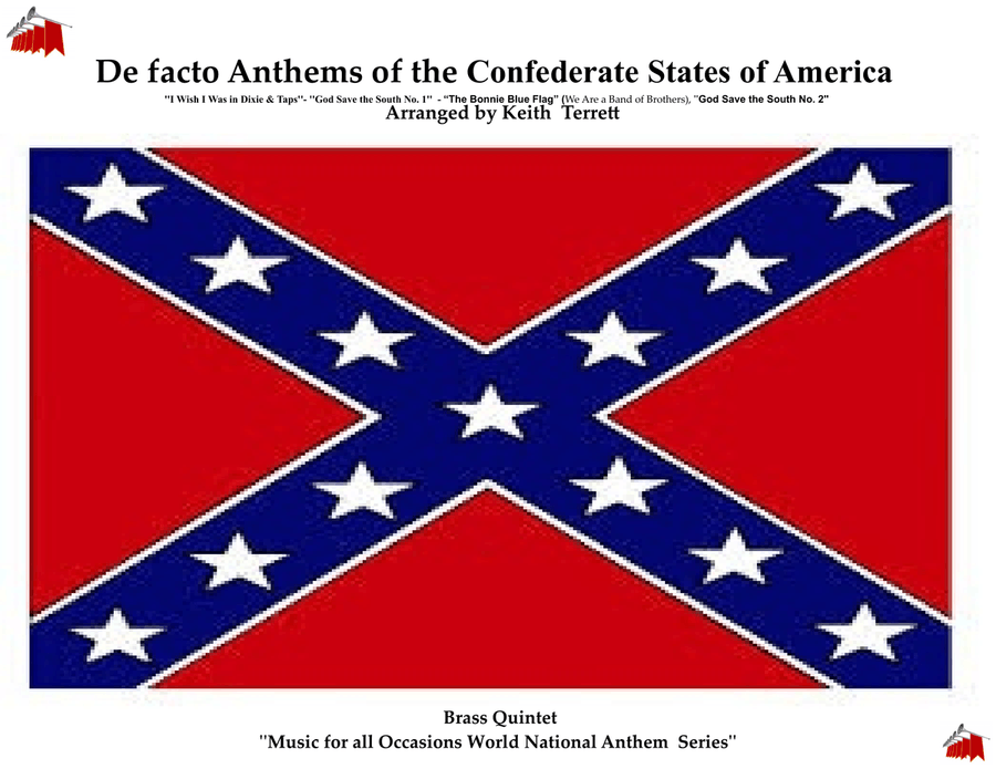 De facto Anthems of the Confederate States of America Brass Quintet scores gallery preview page 1