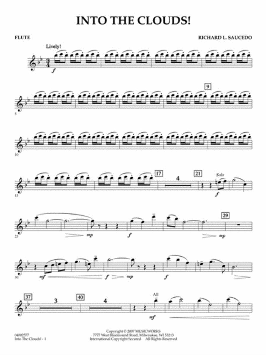 Into the Clouds! Into the Clouds! Concert Band scores gallery preview page 4