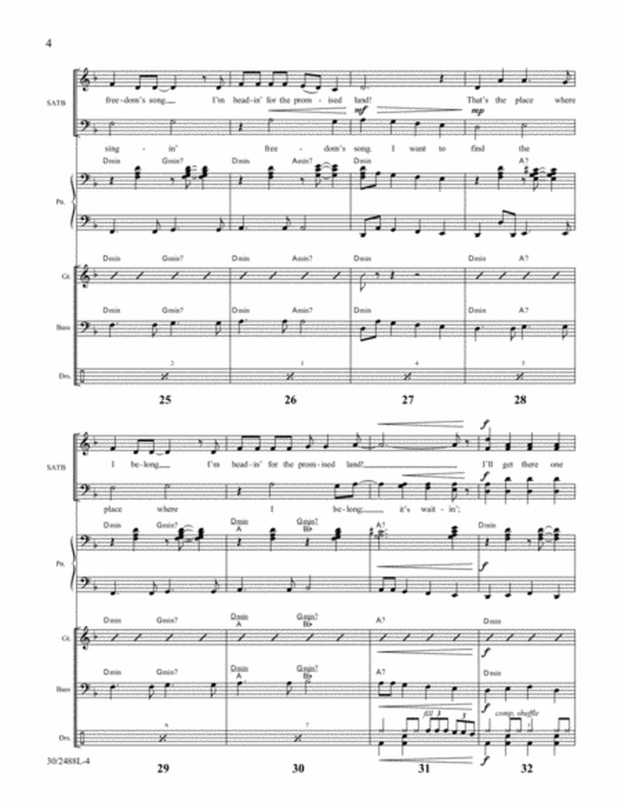 Promised Land - Rhythm Score and Parts
