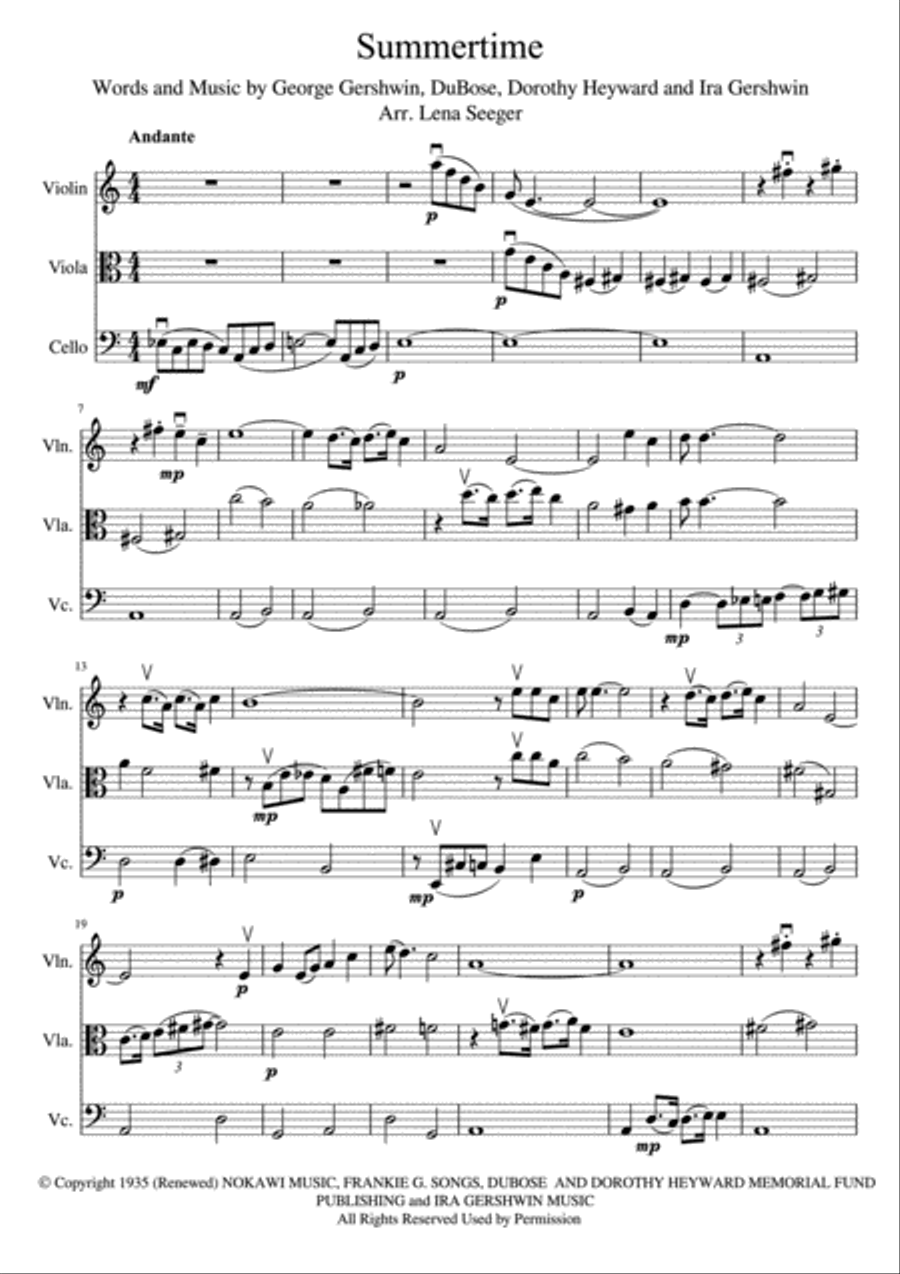 Summertime Summertime String Trio scores gallery preview page 2