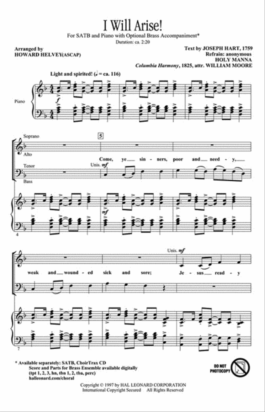 I Will Arise! 4-Part scores gallery preview page 2