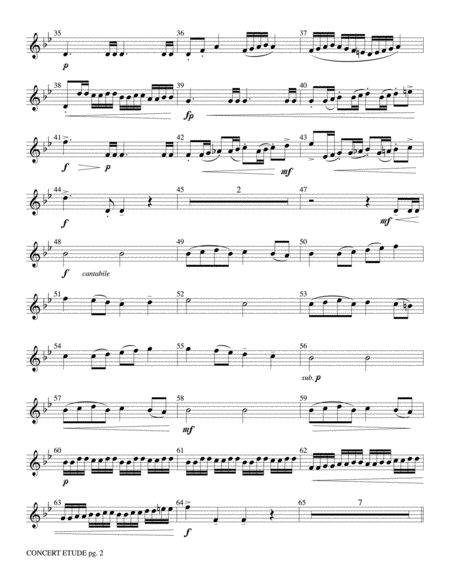 Concert Etude, Op. 49 (Solo Trumpet and Concert Band): Solo C Trumpet