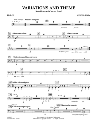 Variations And Theme (for Flute Solo And Band) - Timpani