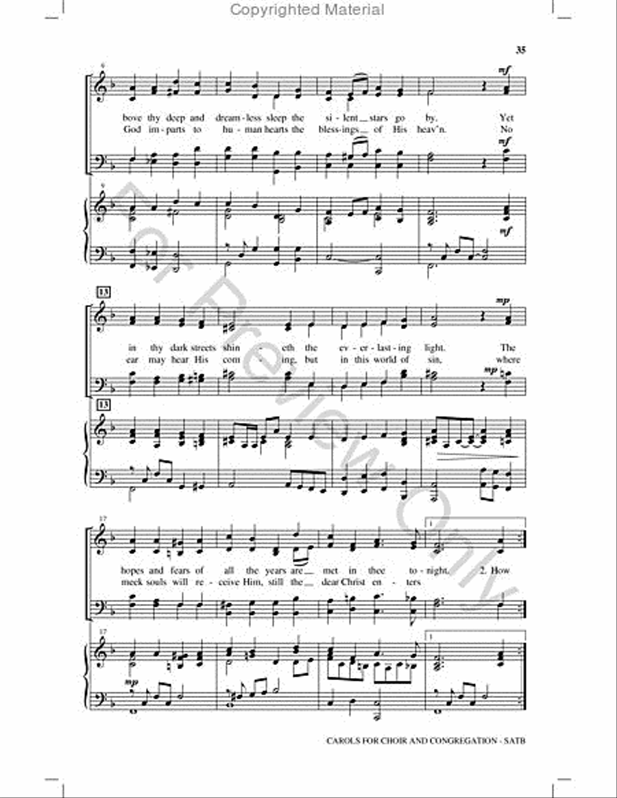 Carols for Choir and Congregation Choir scores gallery preview page 34