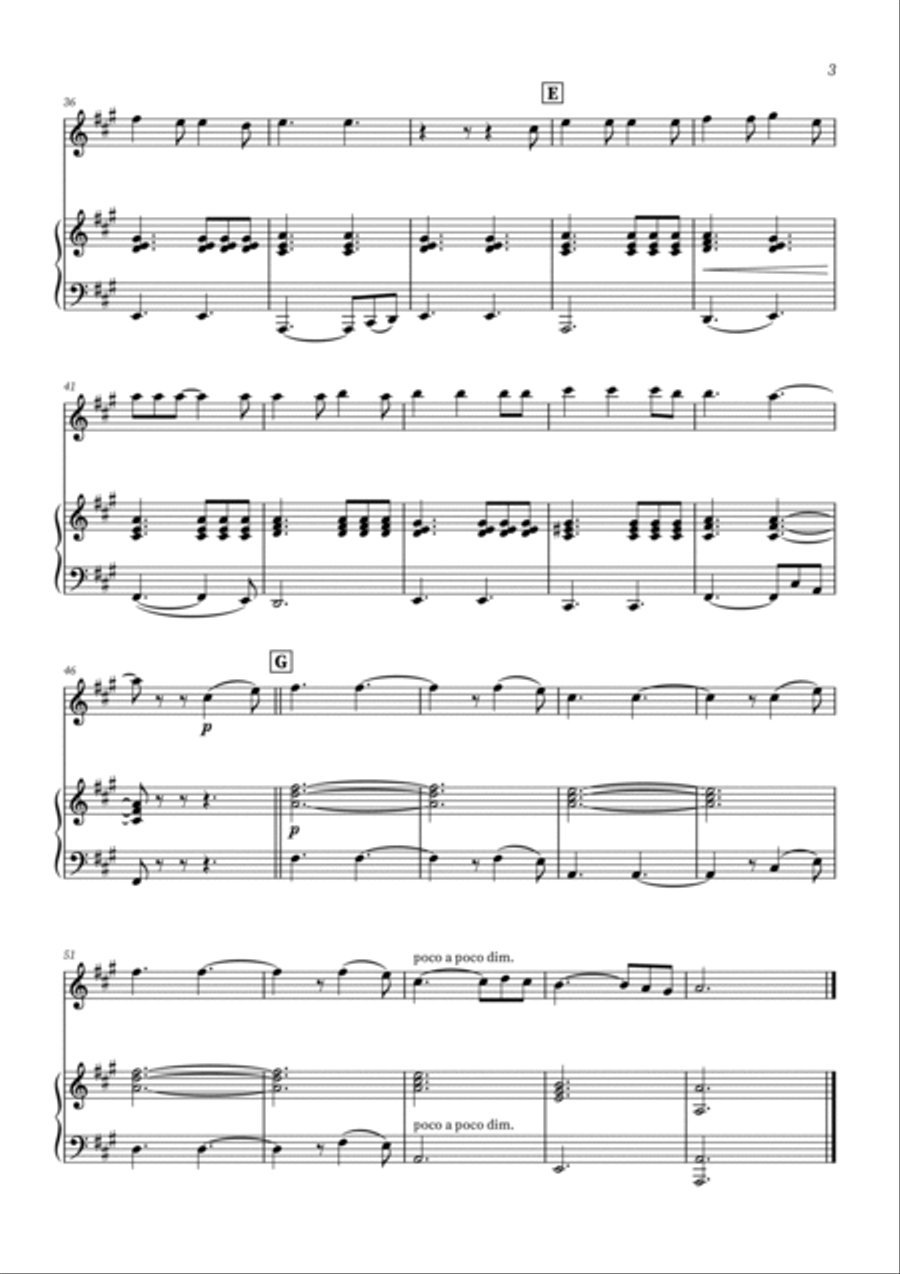 Hallelujah Violin Solo scores gallery preview page 3