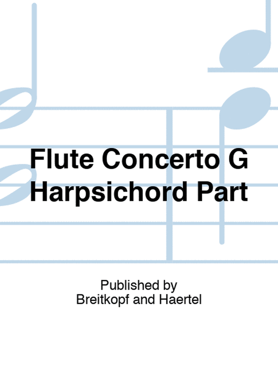 Flute Concerto G Harpsichord Part