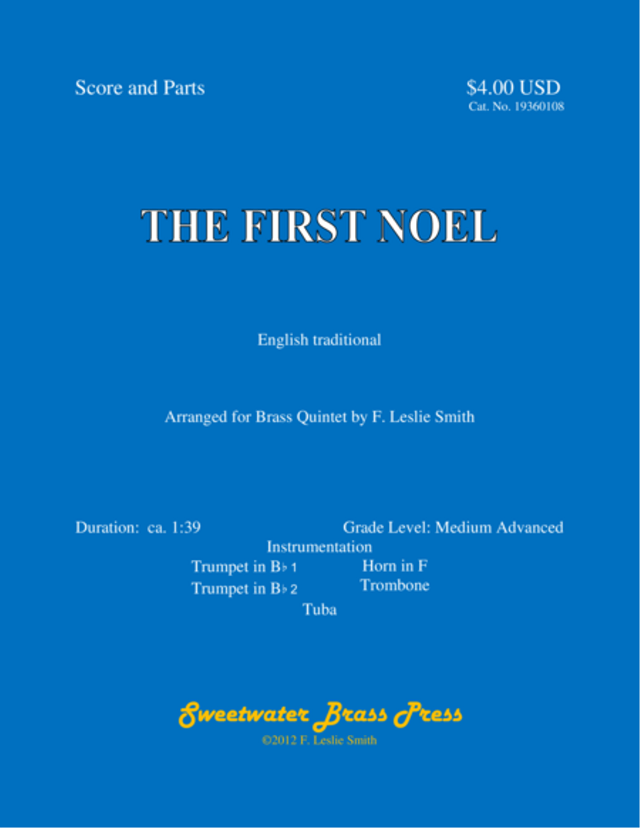 The First Noel Brass Ensemble scores gallery preview page 1