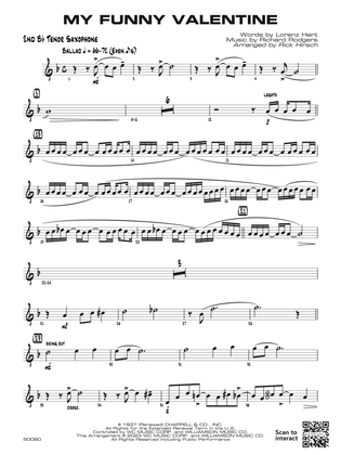My Funny Valentine: 2nd B-flat Tenor Saxophone