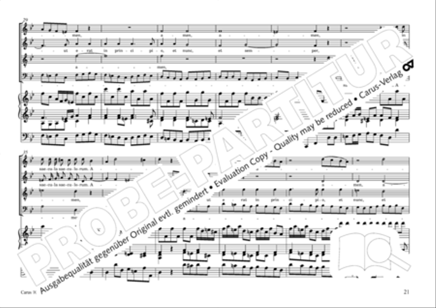 Magnificat in B 4-Part scores gallery preview page 22