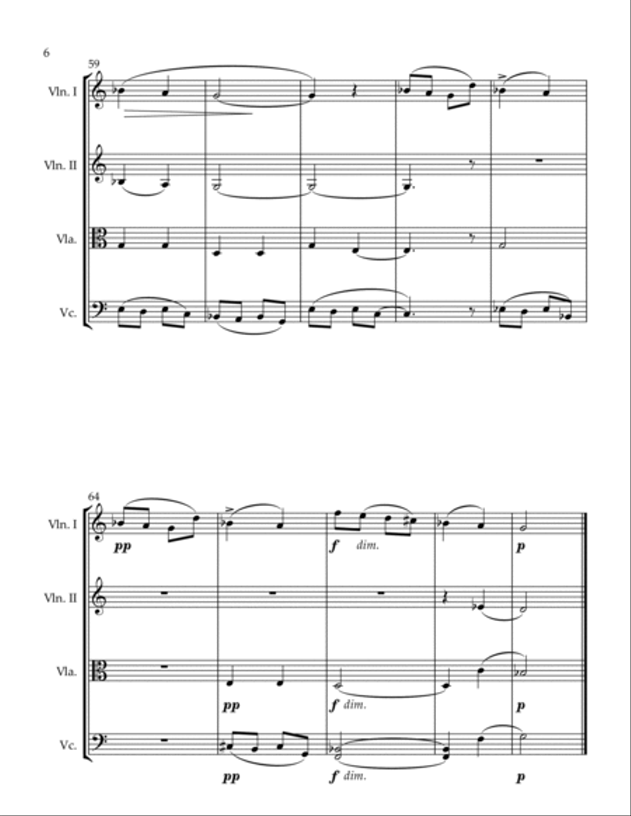 3 Quartets High Spirits Sad Tale Canon String Quartet scores gallery preview page 6