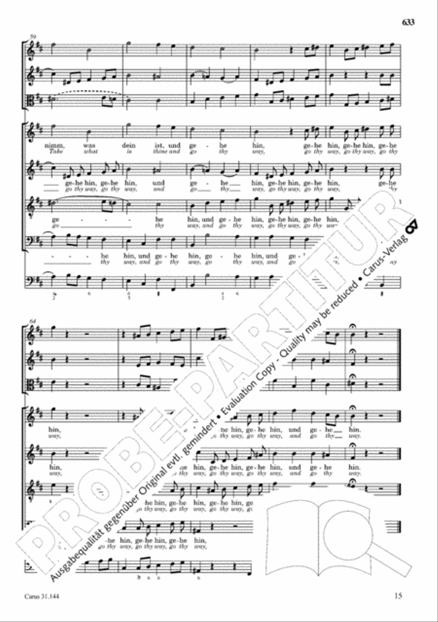 The Complete Sacred Vocal Works (Das geistliche Vokalwerk) Voice scores gallery preview page 632