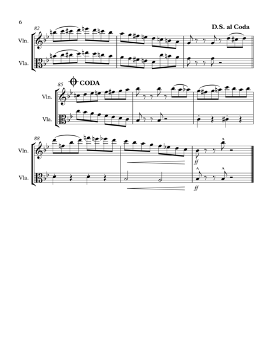 Tico Tico no Fuba: Violin & Viola Duet String Duet scores gallery preview page 6