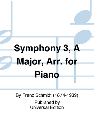 Symphony 3, A Maj, Arr. for Pf