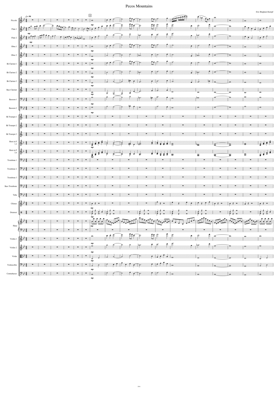 Pecos Mountains Full Orchestra scores gallery preview page 1