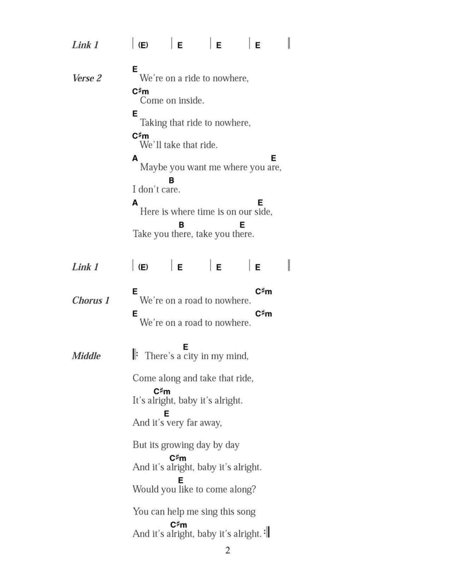 Road To Nowhere Acoustic Guitar scores gallery preview page 2