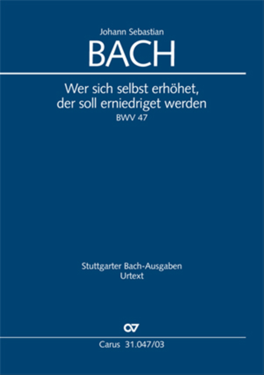 Who himself exalteth shall be abased again (Wer sich selbst erhohet, der soll erniedriget werden) 4-Part scores gallery preview page 1
