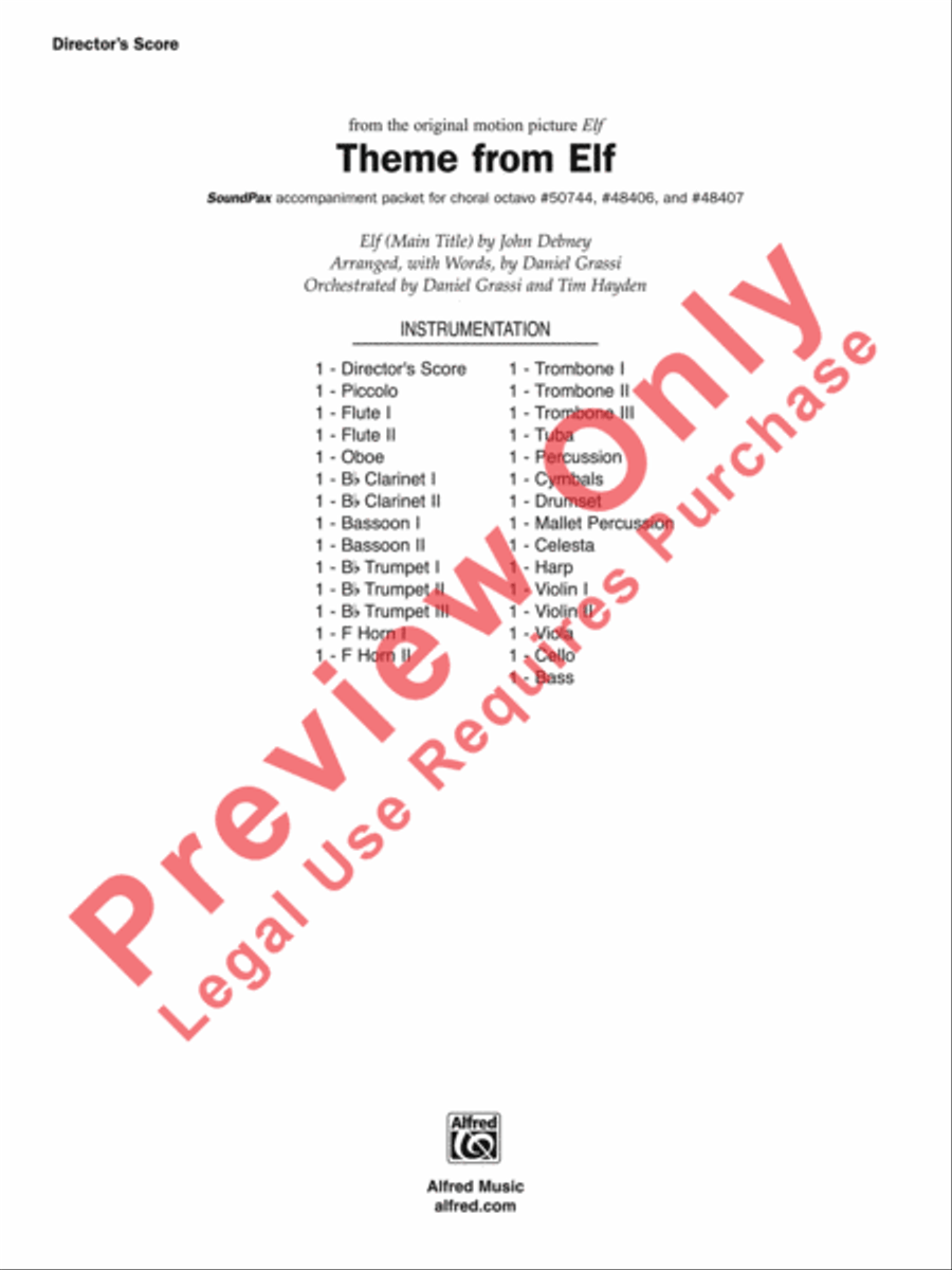 Theme from Elf Choir scores gallery preview page 2