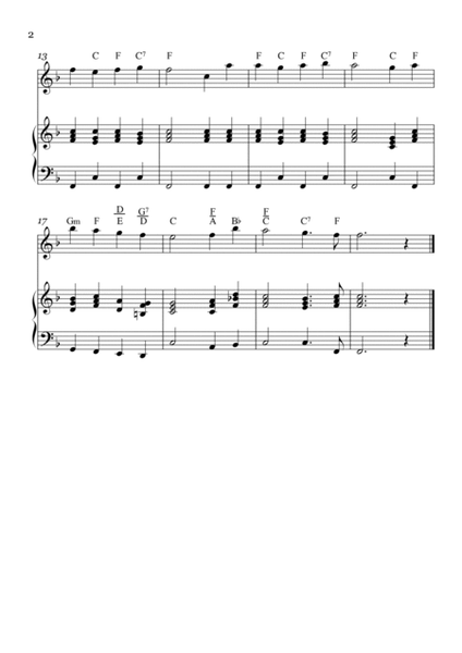 Adeste Fidelis - Traditional Christmas Song - for Flute and Piano - Score and Parts image number null