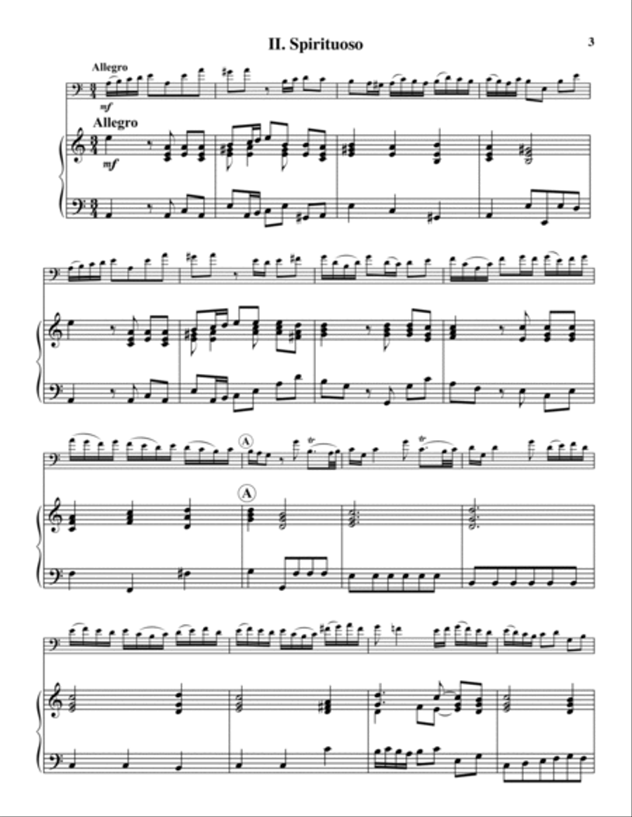 Sonata in a minor Euphonium scores gallery preview page 3