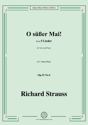 Richard Strauss-O süßer Mai!,in C sharp Major,Op.32 No.4