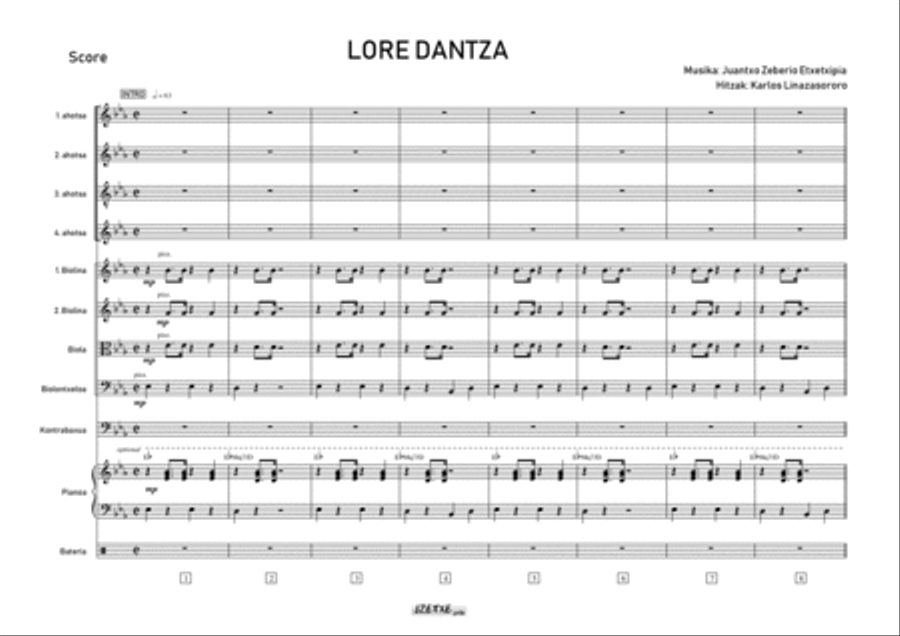 LOREDANTZA (Score) Full Orchestra scores gallery preview page 4