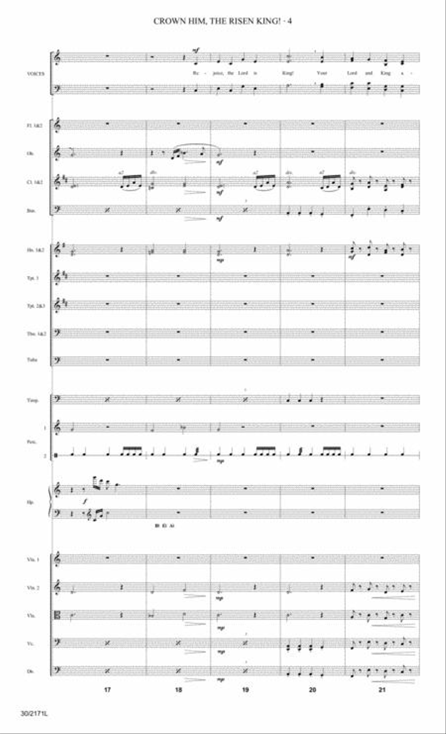 Crown Him, the Risen King! - Full Orchestra Score/Parts Choir scores gallery preview page 5