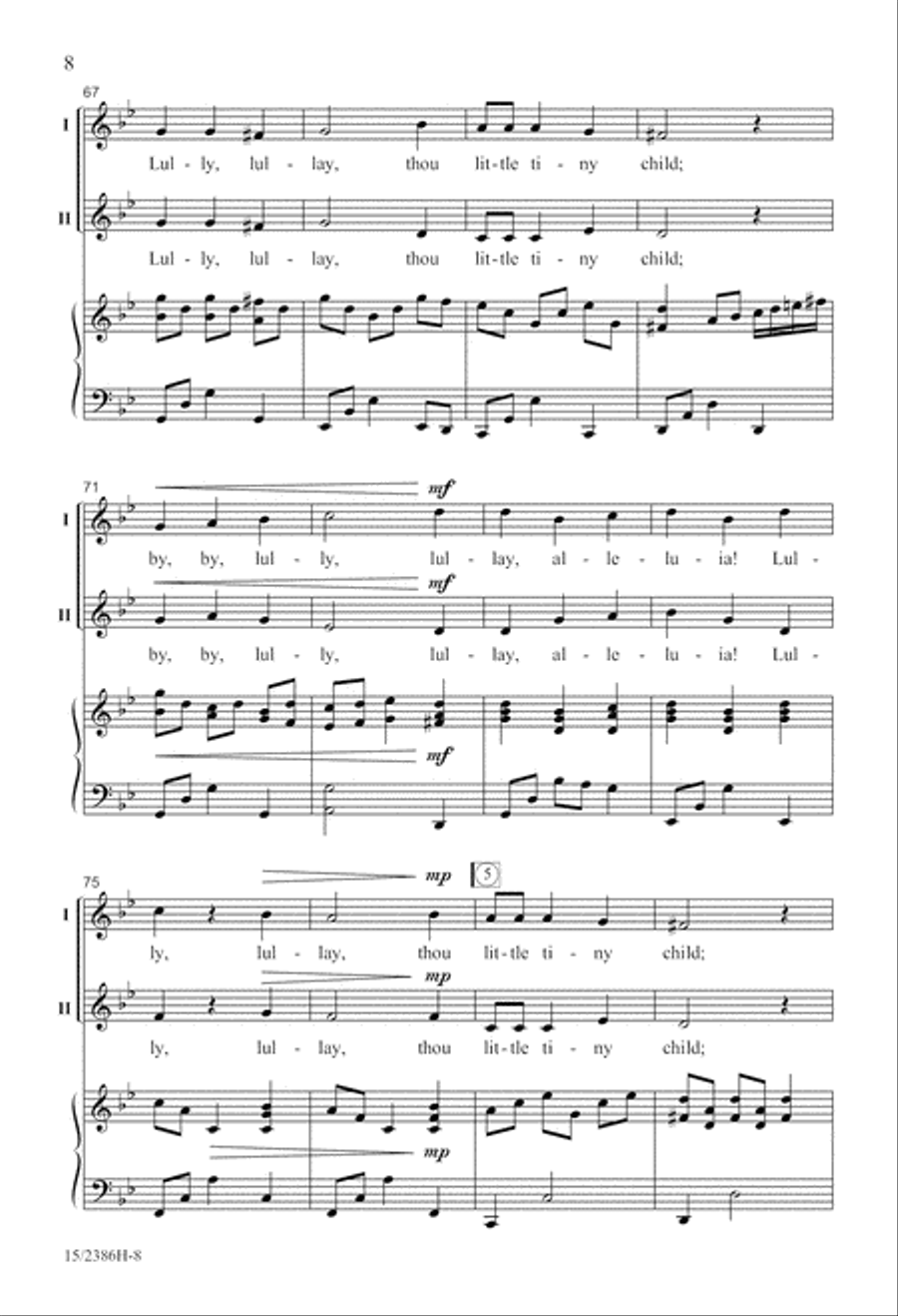 Lullay Alleluia 2-Part scores gallery preview page 8