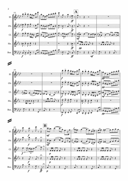 Bizet: Chanson du Toréador (Act.II)(Carmen Suite No.2) - wind quintet image number null