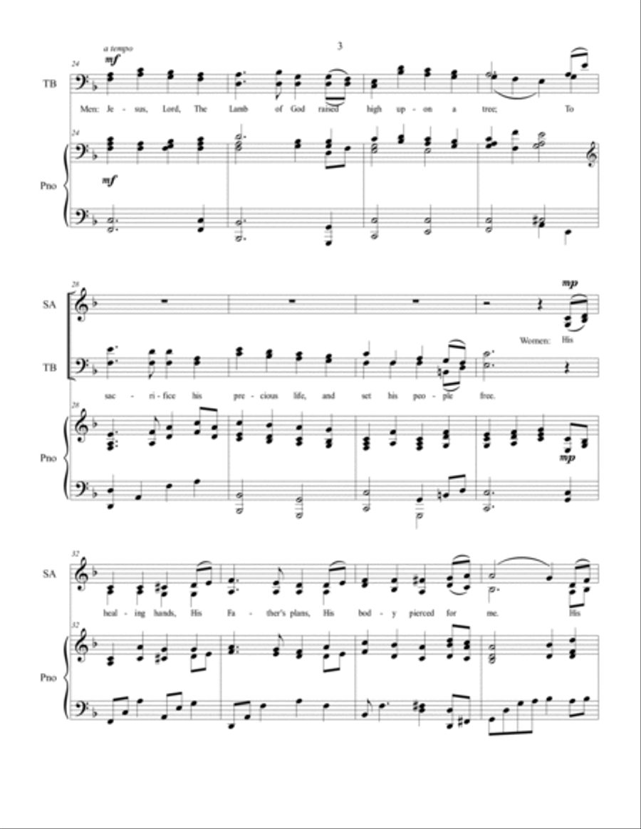 Jesus, Lord - sacred SATB choir Jesus, Lord - sacred SATB choir 4-Part scores gallery preview page 4