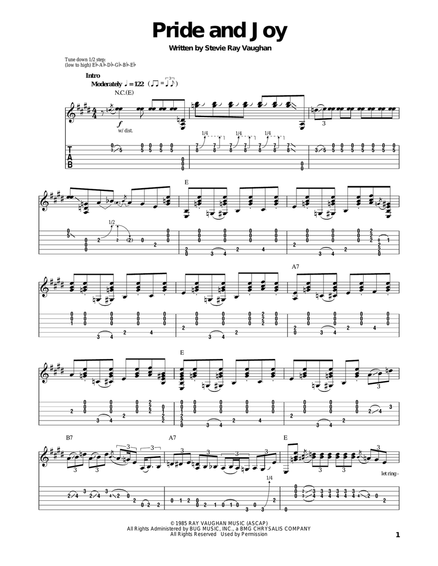 Pride And Joy Pride And Joy Acoustic Guitar scores gallery preview page 1